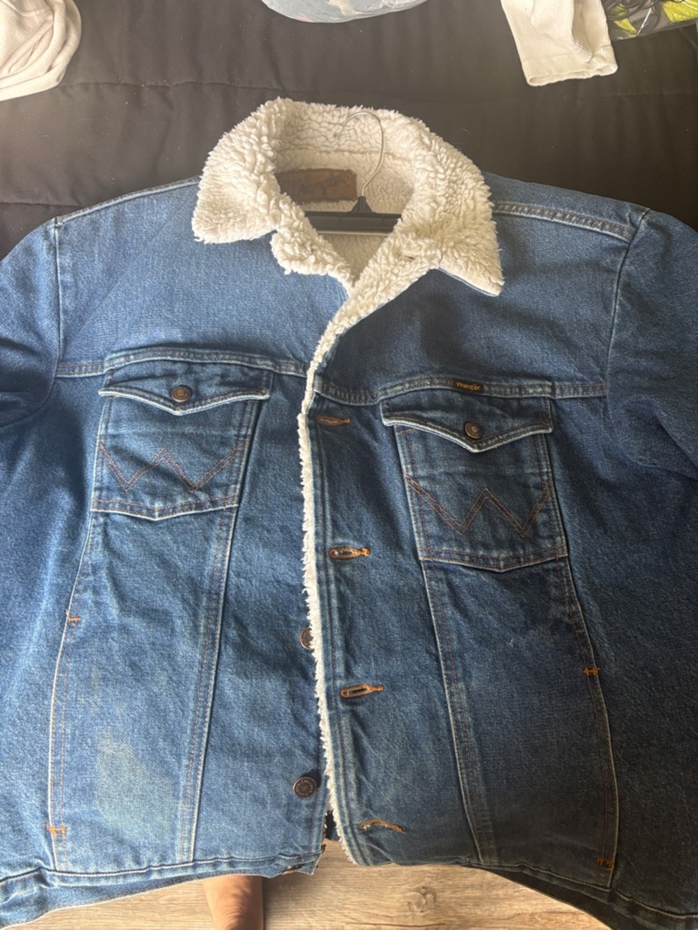 Wrangler Blue Denim Sherpa-Lined Jacket